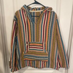 Multicolor Striped Women's Hoodie